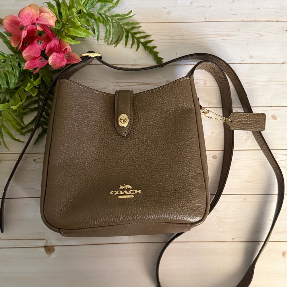 Coach Tan Beige Leather Crossbody Bag